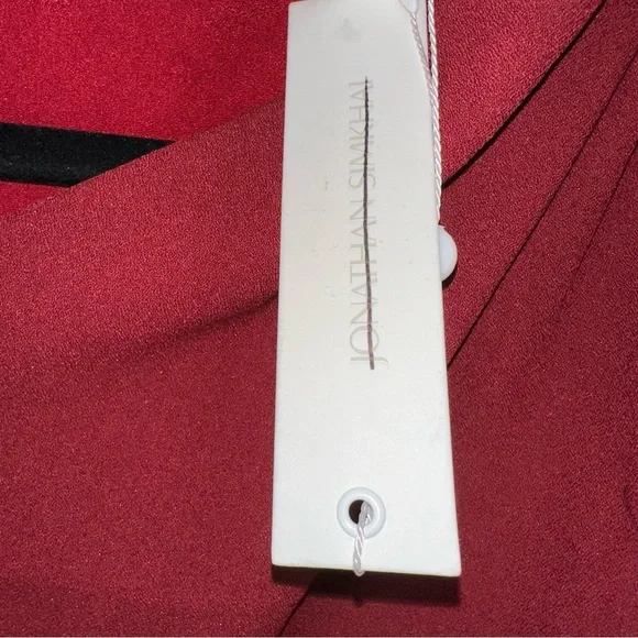 Jonathan Simkhai Cutout Crepe De Chine Top in Crimson Size 6 - Picture 5 of 11